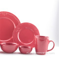 Modern hoogwaardig embossed steengoed servies porselein